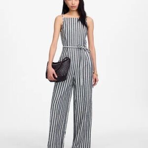 Madewell Monochrome Striped Jumpsuit